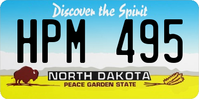 ND license plate HPM495