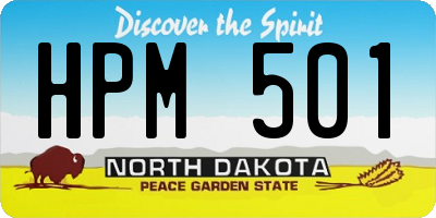 ND license plate HPM501