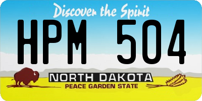 ND license plate HPM504