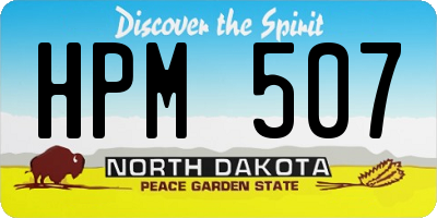 ND license plate HPM507