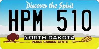 ND license plate HPM510