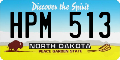 ND license plate HPM513