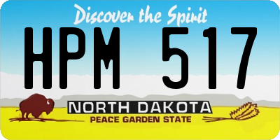ND license plate HPM517