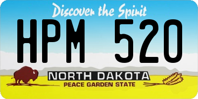 ND license plate HPM520