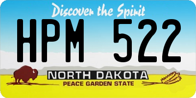 ND license plate HPM522