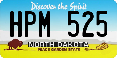 ND license plate HPM525