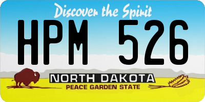 ND license plate HPM526