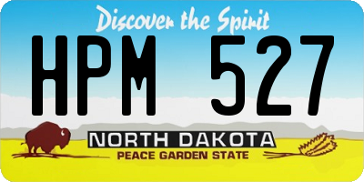 ND license plate HPM527