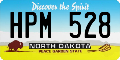 ND license plate HPM528