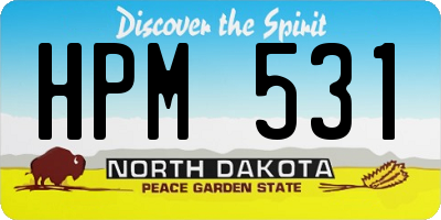 ND license plate HPM531