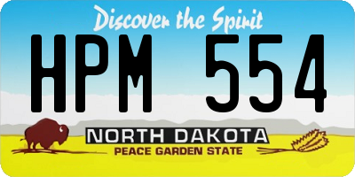 ND license plate HPM554