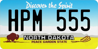 ND license plate HPM555