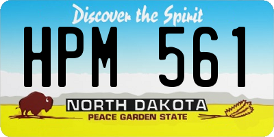 ND license plate HPM561