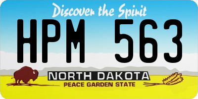 ND license plate HPM563