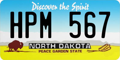 ND license plate HPM567