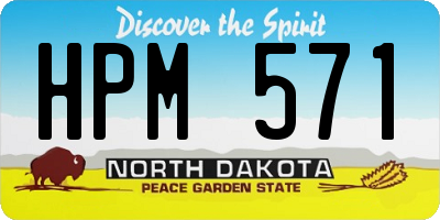 ND license plate HPM571
