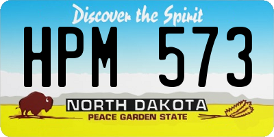 ND license plate HPM573