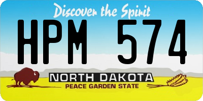 ND license plate HPM574