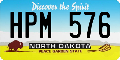 ND license plate HPM576