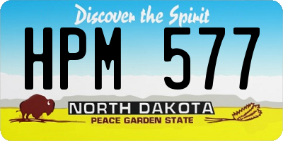 ND license plate HPM577