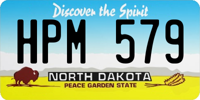 ND license plate HPM579