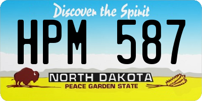 ND license plate HPM587