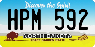 ND license plate HPM592