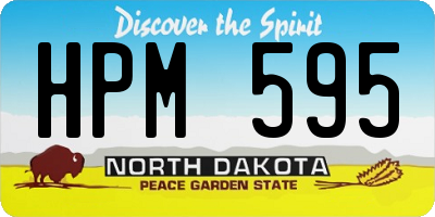 ND license plate HPM595