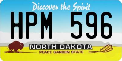 ND license plate HPM596