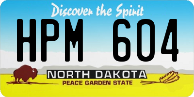 ND license plate HPM604