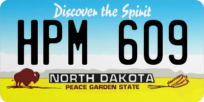 ND license plate HPM609
