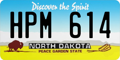 ND license plate HPM614