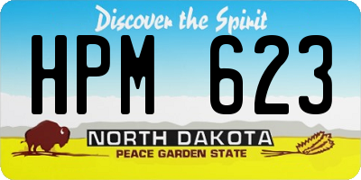 ND license plate HPM623