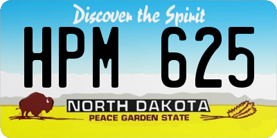 ND license plate HPM625
