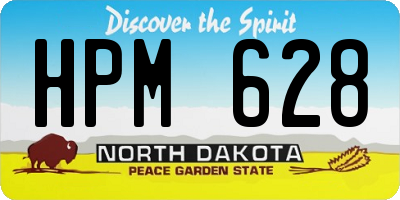 ND license plate HPM628