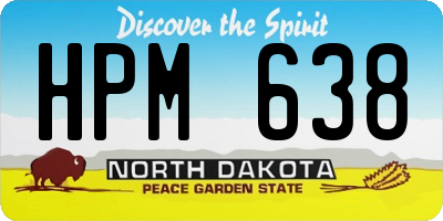 ND license plate HPM638