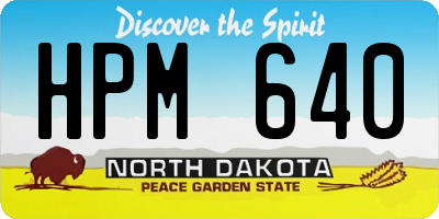 ND license plate HPM640