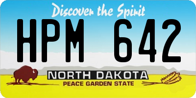ND license plate HPM642