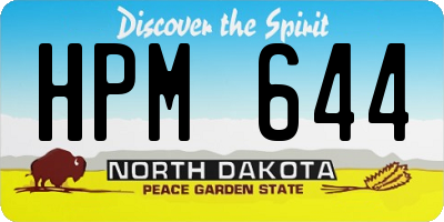 ND license plate HPM644