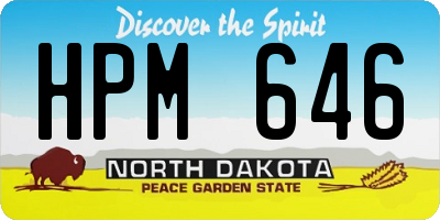 ND license plate HPM646