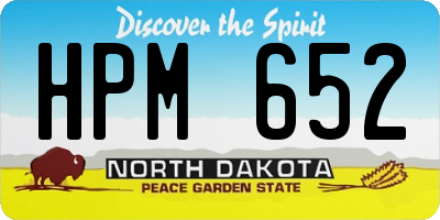 ND license plate HPM652