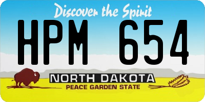 ND license plate HPM654
