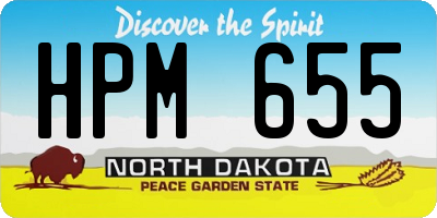 ND license plate HPM655
