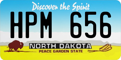 ND license plate HPM656