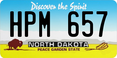 ND license plate HPM657
