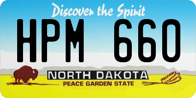 ND license plate HPM660