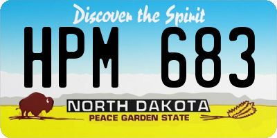 ND license plate HPM683