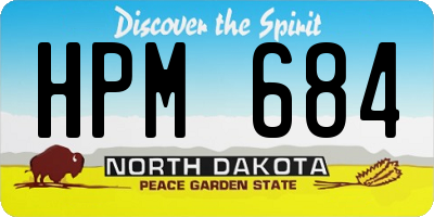 ND license plate HPM684