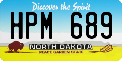 ND license plate HPM689