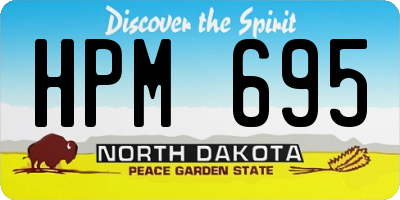 ND license plate HPM695